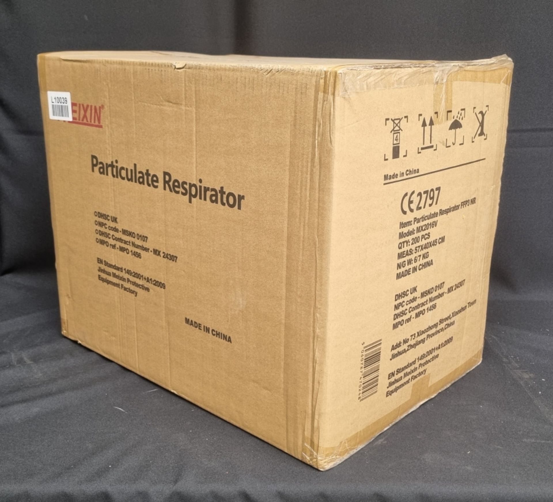 24 x pallets of Meixin FFP3 NR respirators with valve - total qty 72000 - location NN6 7GZ - Image 6 of 8