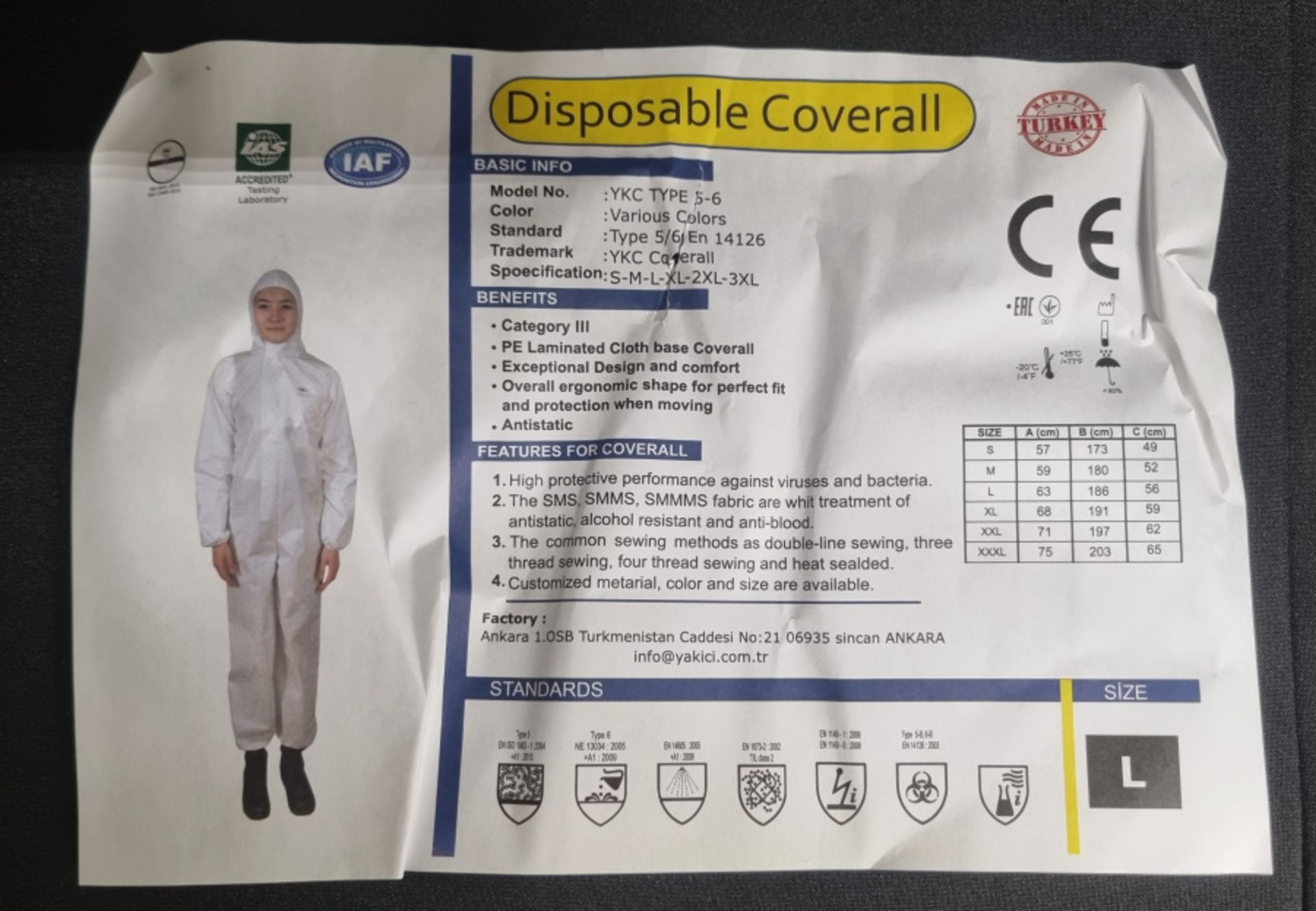 24x pallets of disposable coveralls size large - total qty 24000 - location LS25 6PT - Image 5 of 7