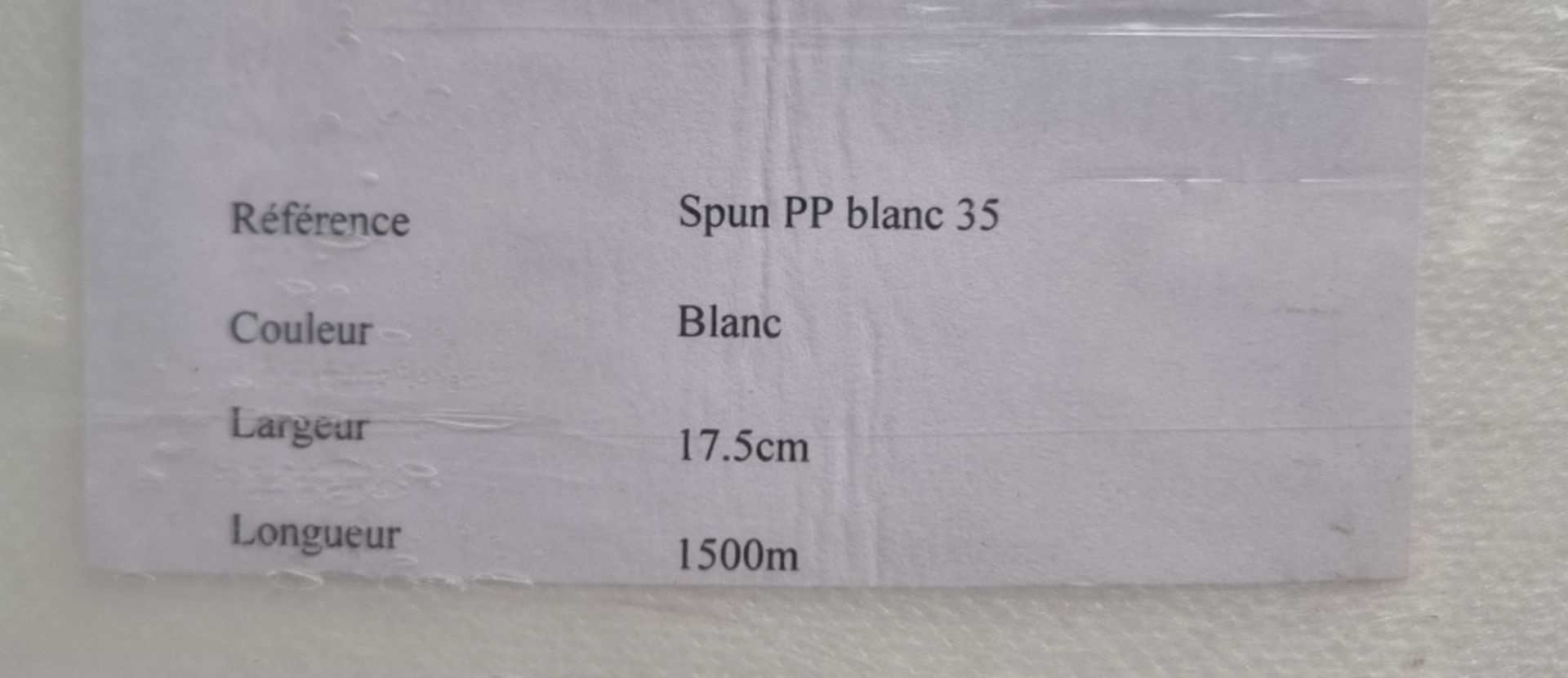 44x Rolls of 35G/m2 Spunbond Polypropylene W17.5cm x L1500m - Image 3 of 3