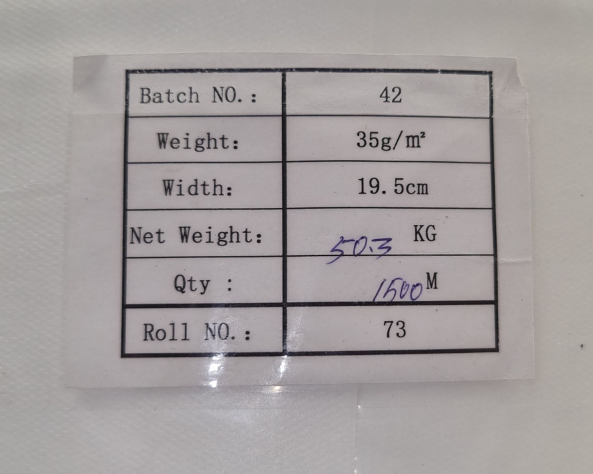 40x Rolls of 35G/m2 Spunbond Polypropylene - W19.5cm x L1500m - Image 3 of 3