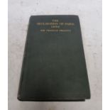 The Declaration of Paris 1856 by Sir Francis Piggott - Published London 1919 Ex-Library Book