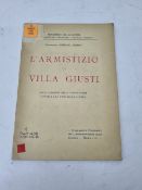 L'Armistizio Di Villa Giusti - Published Rome 1923 - Ex-Library Military History Book