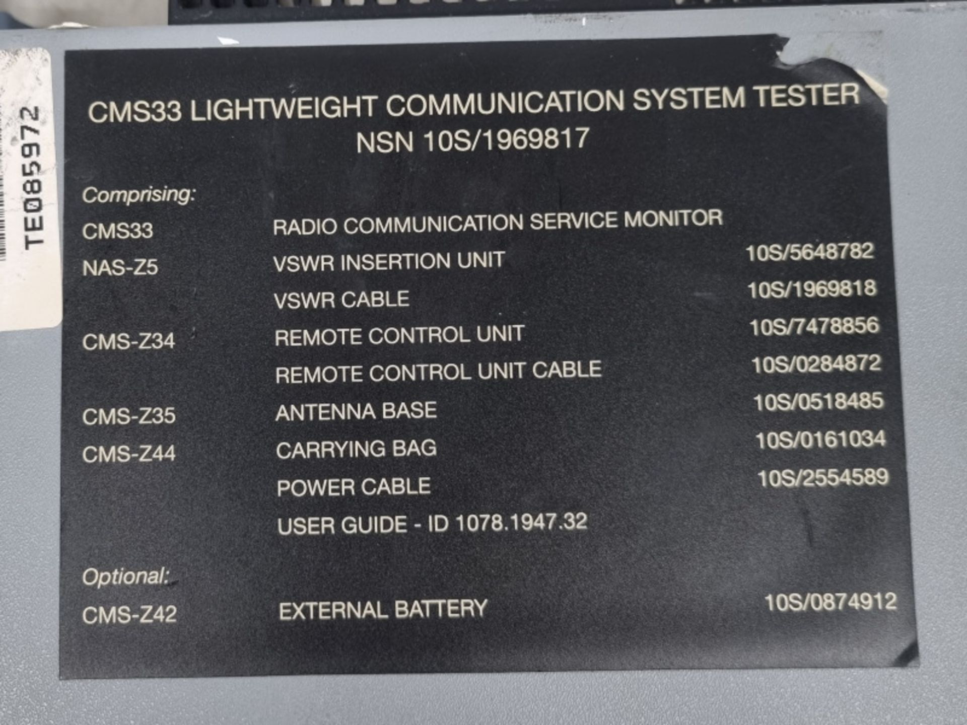 Rohde & Schwarz CMS33 Radiocommunication Service Monitor 0.4 - 1000mhz - 840.0009.34 - Image 6 of 8