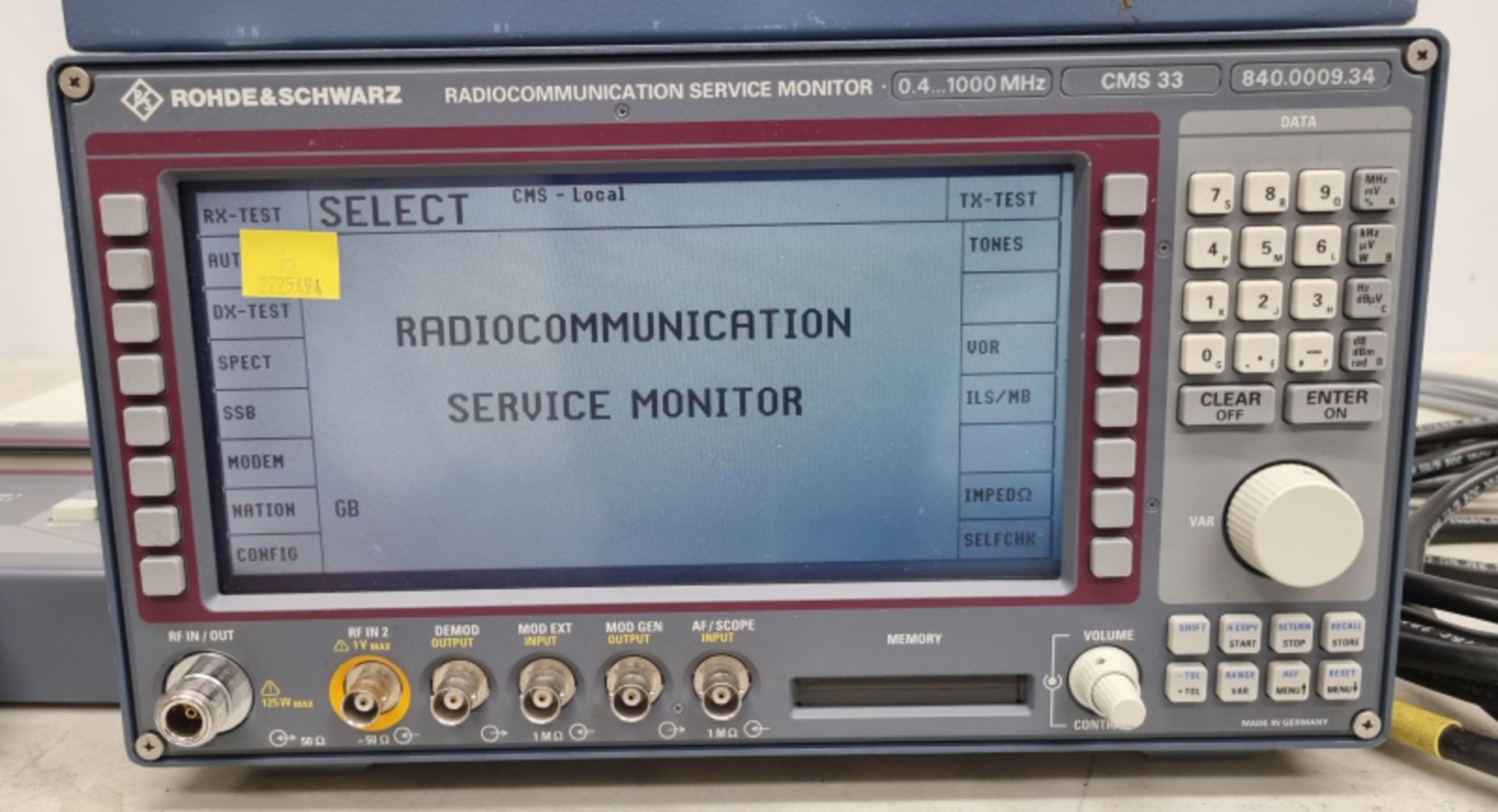 Rohde & Schwarz CMS33 Radiocommunication Service Monitor 0.4 - 1000mhz - 840.0009.34 - Image 4 of 8