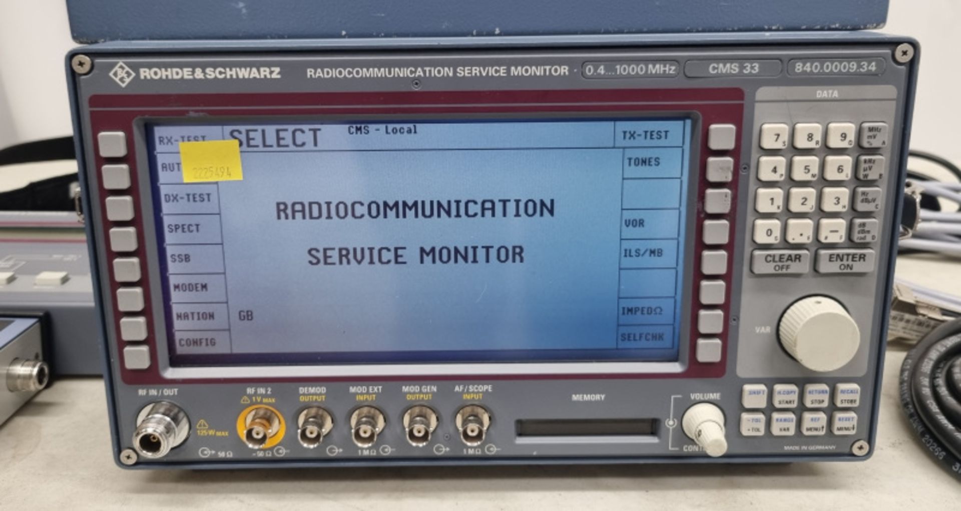 Rohde & Schwarz CMS33 Radiocommunication Service Monitor 0.4 - 1000mhz - 840.0009.34 - Image 4 of 8