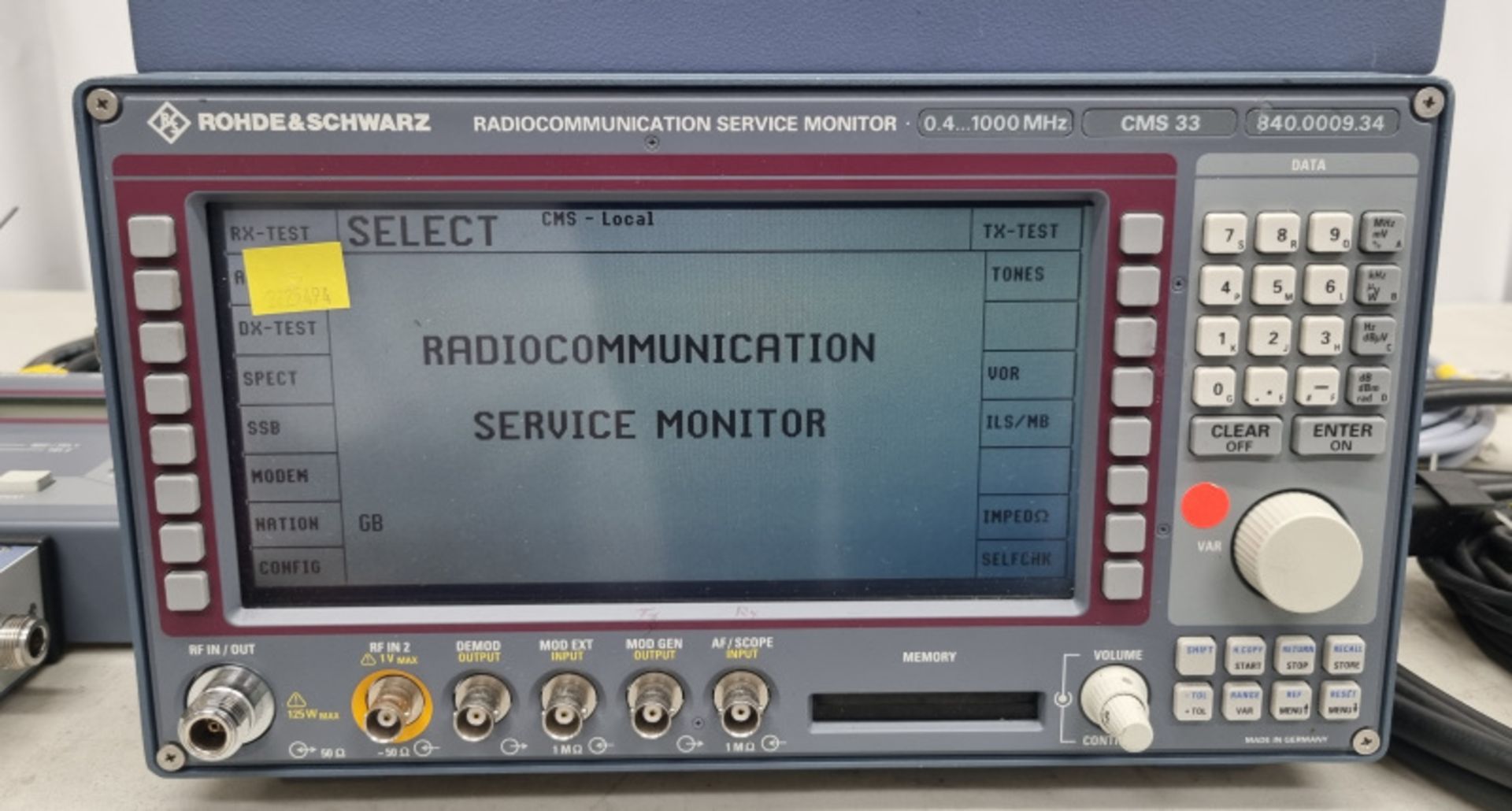 Rohde & Schwarz CMS33 Radiocommunication Service Monitor 0.4 - 1000mhz - 840.0009.34 - Image 4 of 8