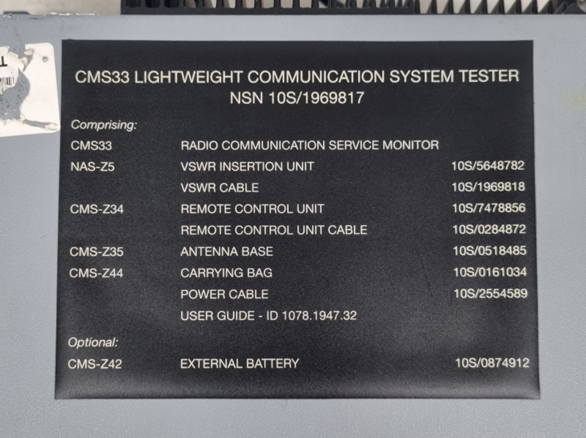 Rohde & Schwarz CMS33 Radiocommunication Service Monitor 0.4 - 1000mhz - 840.0009.34 - Image 6 of 8
