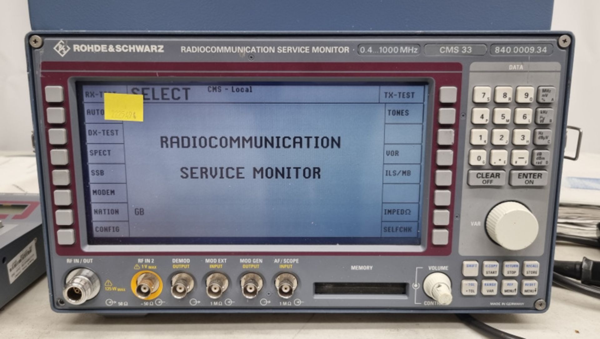 Rohde & Schwarz CMS33 Radiocommunication Service Monitor 0.4 - 1000mhz - 840.0009.34 - Image 4 of 9