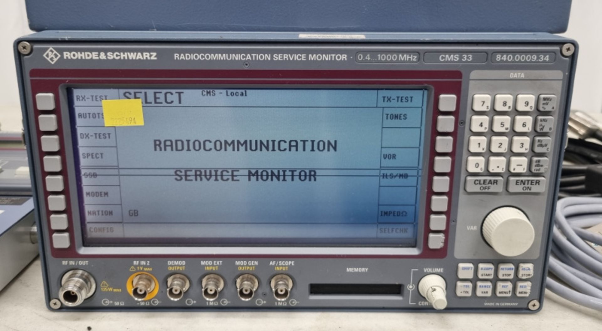 Rohde & Schwarz CMS33 Radiocommunication Service Monitor 0.4 - 1000mhz - 840.0009.34 - Image 4 of 9