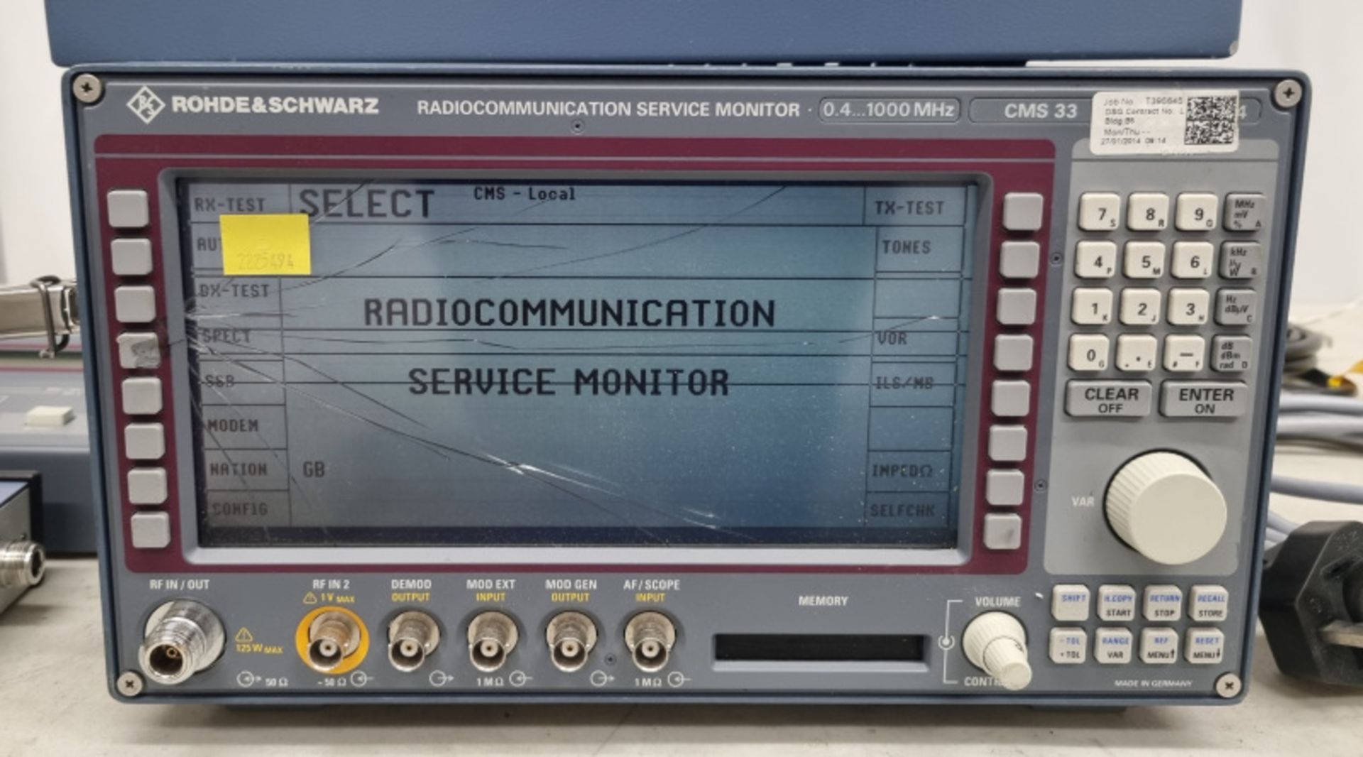 Rohde & Schwarz CMS33 Radiocommunication Service Monitor 0.4 - 1000mhz - 840.0009.34 - Image 4 of 8