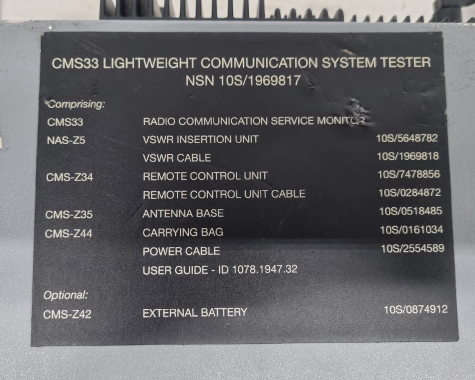 Rohde & Schwarz CMS33 Radiocommunication Service Monitor 0.4 - 1000mhz - 840.0009.34 - Image 6 of 9