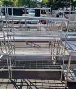 Stainless Steel 4 Tier wire racking - L122 x W46 x H169cm