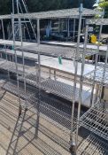 Stainless steel 4 tier wire racking L120 X W50 x H178Cm