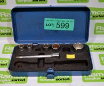 King Dick metric 3/8 inch wrench socket set - incomplete