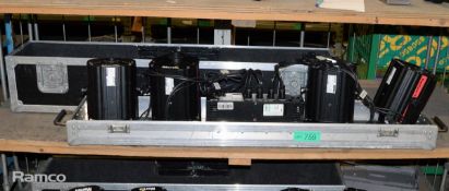 4x Robocolor 2 stage lighting with controller & carry case