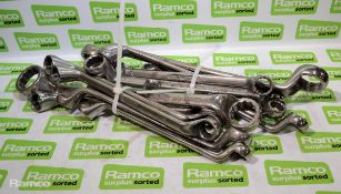 16x Ring Spanners - various sizes as seen in the pictures