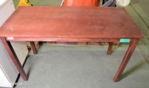 Dark Brown Wooden Table L1300 x W600 x H760mm