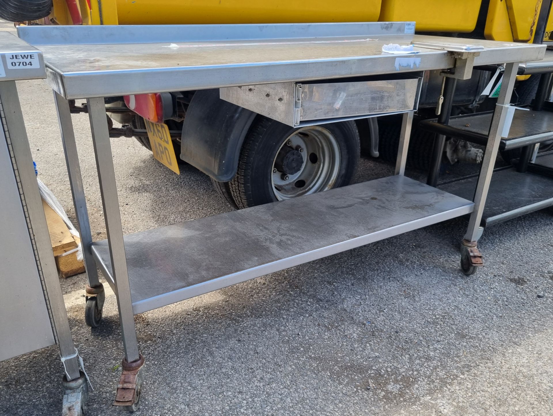 Stainless steel worktop with drawer 150x60x90 - Image 4 of 4