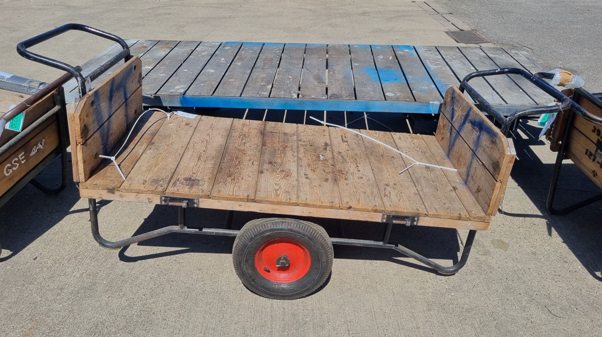 Bowley two wheeled barrow - no sides - bed length L1500mm (not including handles)