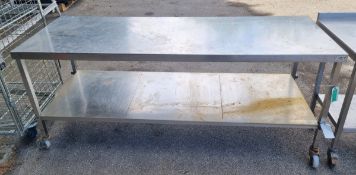 Stainless steel Countertop L200 x W70 x H85Cm