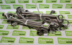 16x Ring Spanners - various sizes as seen in the pictures