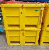 2x Dolav storage crates - 1000Ltr - L122 x W100 x H74 cm