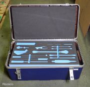 Plastic empty toolbox with trays L 82 x W 45 x H 33cm