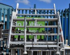 8x 1 m Layher access tower frames, 2x 0.5m access tower frames and 2x 1.5m access tower frames