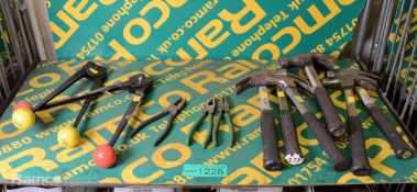 Hand tools - hammers, pliers, strap sealer
