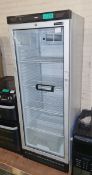 Tefcold F312 80B single, upright, glass front display chiller 60x60x165