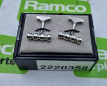 Massimo Dutti silver plated pair of cufflinks