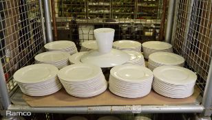 Dudson white fine china plates - 27cm diameter
