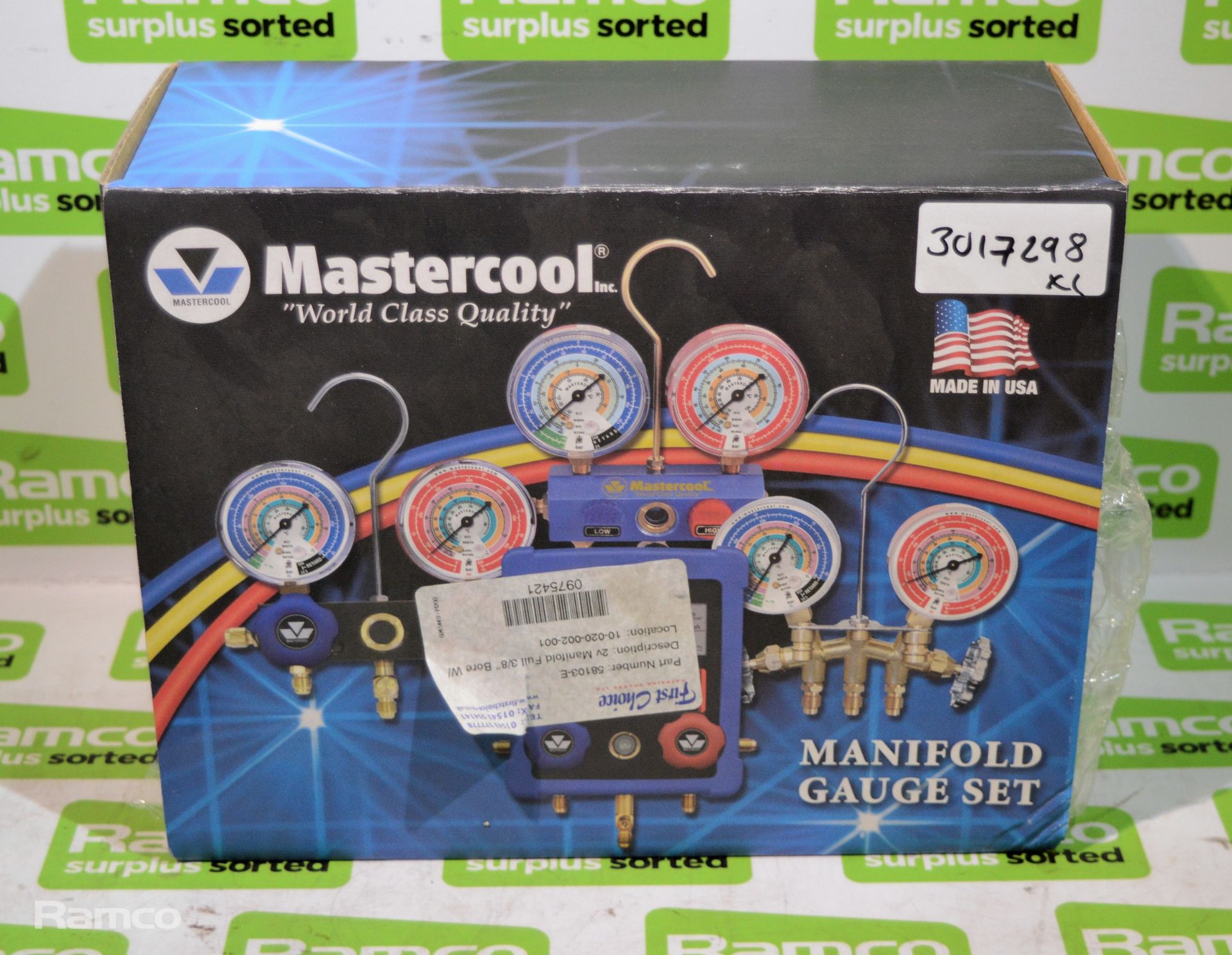 Mastercool 58103-EB 2 way ball valve manifold