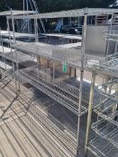 Stainless steel 4 tier wire racking L178 X W60 x H166Cm