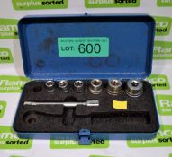 King Dick metric 3/8 inch wrench socket set - incomplete