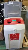 2x Recycling Bins - cans & plastic bottles and paper