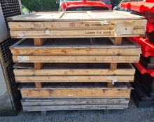5x Empty wooden crates - 1510 x 1230