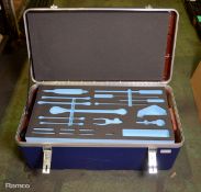 Plastic empty toolbox with trays L 82 x W 45 x H 33cm