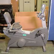 Life Fitness 93R upright recumbent bike with console display