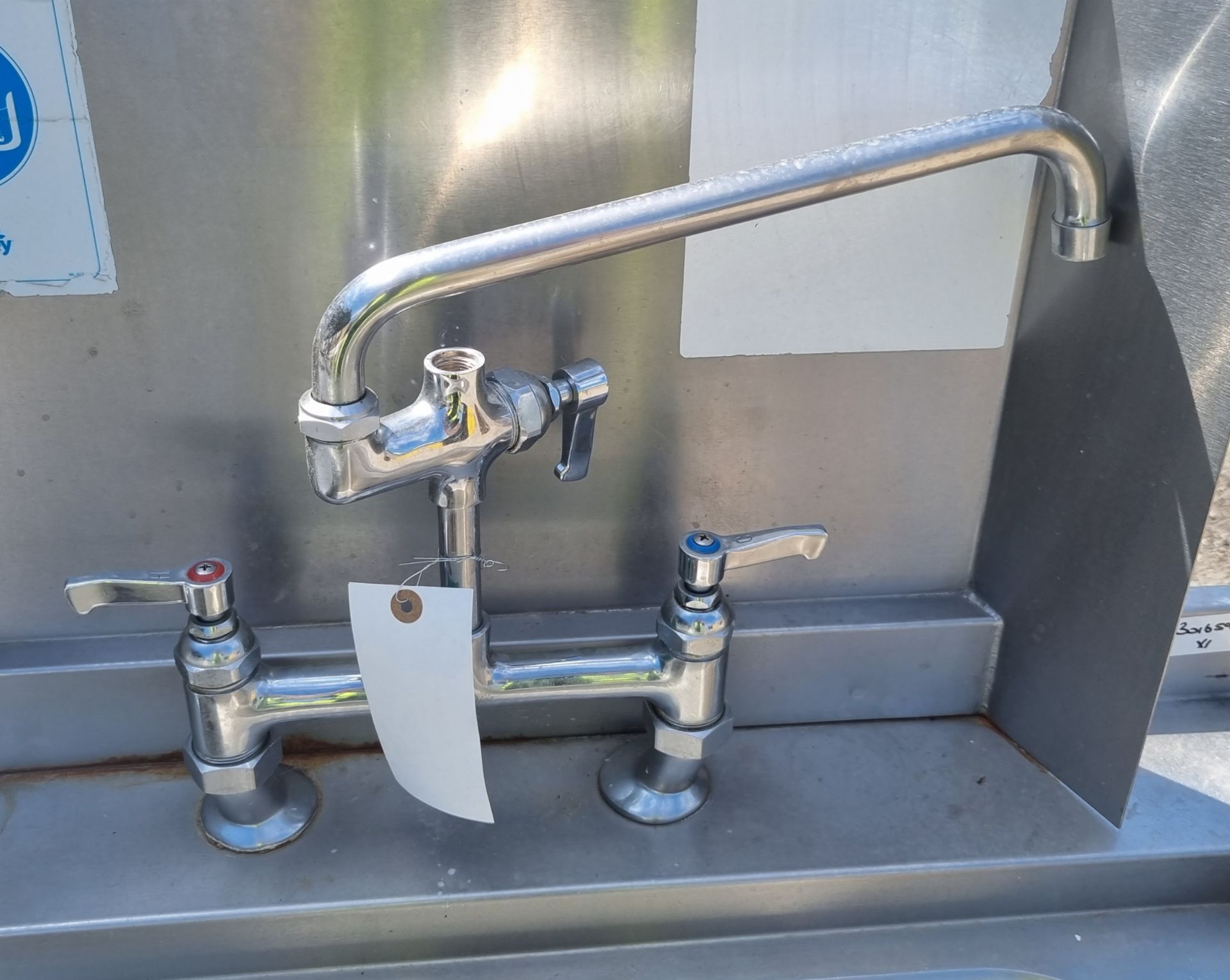Stainless Steel Single sink unit - L150 x W80 x H128cm - Image 4 of 4