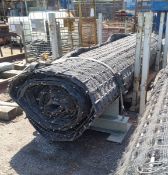Heavy duty mammoth matting 4m wide x 25m long, crate of ground pins - approx 50