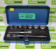 King Dick 9-piece metric 3/8 inch wrench socket set 10-22mm