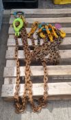 2x 3 metre 2 leg lifting chains