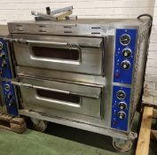 MEC Smart44 electric double pizza oven - on wheeled stand 100 x 90 x 75