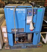 BOGE SD10 air compressor 350 ltr 10 bar 75kW - L100 x W70 x H118cm - damage as seen in pictures