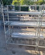 Stainless Steel 4 Tier wire racking - L122 x W46 x H169cm