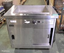 Lincat heated cabinet with bain marie top - incomplete - 100 x 65 x 90