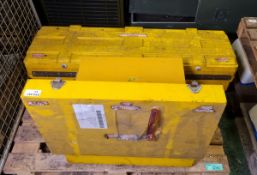 Fiberglass Tool box L66 x W40 x H33cm, Air pneumatic 70mm rotor lock nut drilling equipment & case