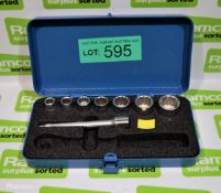 King Dick metric 3/8 inch wrench socket set - incomplete