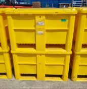 2x Dolav storage crates - 1000Ltr - L122 x W100 x H74 cm